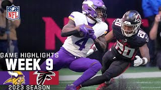 Minnesota Vikings vs Atlanta Falcons Game Highlights  NFL 2023 Week 9 [upl. by Nonnek455]