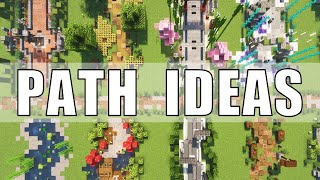 Minecraft How to Build Inspirational Paths  Path Design Ideas [upl. by Haimerej]