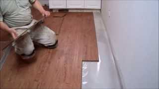 How to Install Laminate Flooring on Concrete in the Kitchen Mryoucandoityourself [upl. by Ania]