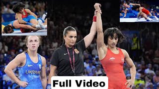 Olympics Vinesh Phogat Vs Sarah Ann HildebrandtBags Historic Silver Wrestling  Paris [upl. by Hcirteid431]