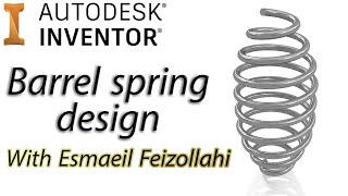 How to design a Barrel Spring using Autodesk Inventor 2022 [upl. by Silvanus613]