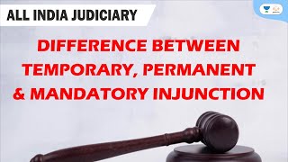 Difference between Temporary Permanent amp Mandatory Injunction  Judiciary [upl. by Levesque513]