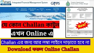 how to pay online challan in wb  make challan online bangla  challan for medical test WB [upl. by Ritter523]