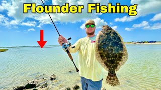 FLOUNDER FISHING Galveston Bay from the BANK [upl. by Ainesy42]