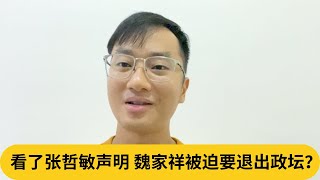 看了张哲敏声明，魏家祥被迫要退出政坛？｜阿耀闲聊政治 [upl. by Zelten]