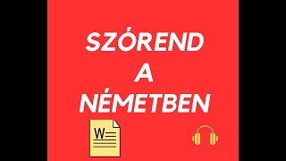 Német nyelvtan szórend a németben Kökény György [upl. by Winifield]