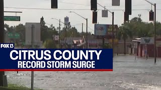 Hurricane Helene brings record storm surge to Citrus County [upl. by Monro]