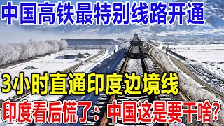 中国高铁最特别线路开通！3小时直通印度边境线！印度看后慌了：中国这是要干啥？ [upl. by Nonnah]