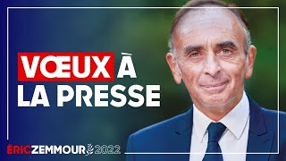 Éric Zemmour  vœux à la presse [upl. by Leidgam319]