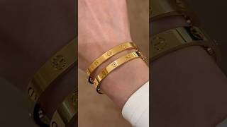 New version of Cartier love bracelet vs old Brushed gold vs shiny [upl. by Ahsha486]