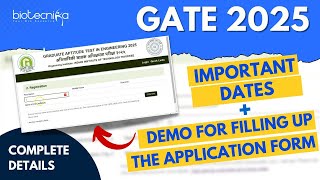 GATE 2025 Exam  Important Dates amp How To Fill Application Form  StepByStep Procedure gate2025 [upl. by Aramit]