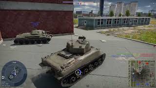 Sherman Tank Captures Point in Battle For Port  War Thunder [upl. by Holmun]