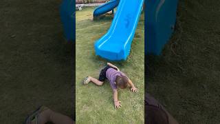 Baby fall from the slide 😳😲 fall cutebaby play slide sliding ytshorts [upl. by Clayberg]