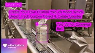 yolov8 custom object detection track amp count conveyorbelt  conveyor belt object detection [upl. by Ylrehs580]