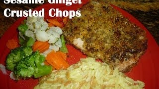 Juicy Sesame Ginger Crusted Pork Chops  Super Easy Cooking Tutorial [upl. by Ehud714]