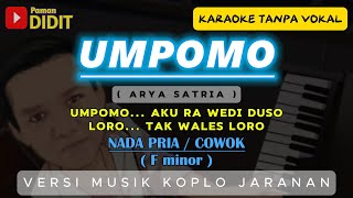 UMPOMO  Karaoke Nada PRIA  COWOK  ARYA SATRIA  versi Koplo Jaranan  Umpomo Aku Ra Wedi Duso [upl. by Earley]