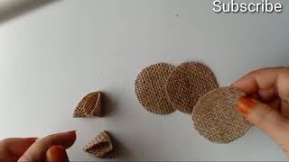 Super Easy Burlap Flowers making Ideas3 DesignsMake Jute Flowers in Easy WayNice Jute Flowers [upl. by Shulem748]