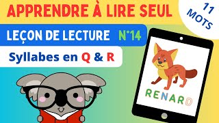 📚 Méthode Montessori  Apprendre à lire seul  Leçon de lecture n°14  Syllabes en Q amp R [upl. by Akamahs]