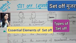 Set off in cpcessential elements of set offTypes of set off [upl. by Picco]