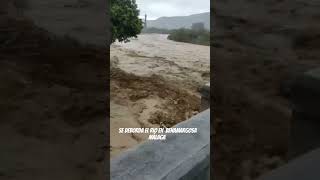 Se desborda el rio en Benamargosa Málaga [upl. by Ahserak]