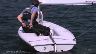 How to Sail  Single Handed How to Gybe Part 3 of 5 Gybing Afloat [upl. by Marney]