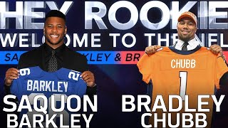 Saquon Barkley amp Bradley Chubbs Journey from the Combine to the 2018 NFL Draft  Hey Rookie [upl. by Kerat502]