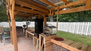 Backyard Bar and Grill build PT 7 Pizza oven and more [upl. by Ramon]