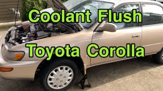 How to Coolant Flush Toyota Corolla 1991  2002 [upl. by Gavrilla]