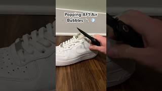 Popping Air Bubbles in Air Force 1’s nikeairforce1 sneakers nike shoes funny [upl. by Annairam967]