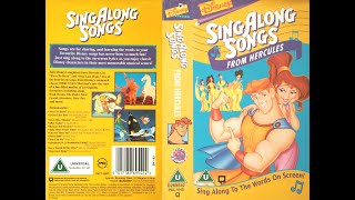 Sing Along Songs from Hercules UK VHS 1997 [upl. by Yeldah254]