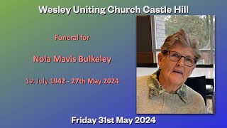 Nola Mavis Bulkeley Funeral [upl. by Gwenore]