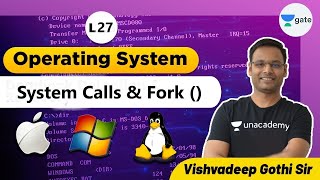 System Calls amp Fork   L 27  Operating System  GATE 2022 CSE VishvadeepGothi [upl. by Nicko]