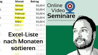 Excel Liste nach Monaten sortieren [upl. by Bolt980]