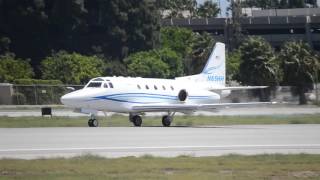 Rockwell Sabreliner 65 N65HH Takeoff From LGB [upl. by Yud]