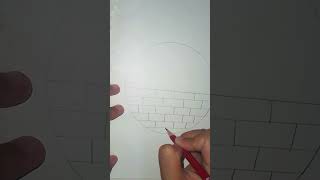 Draw a circle scenery panda very easy drawing viral shorts [upl. by Esmond]