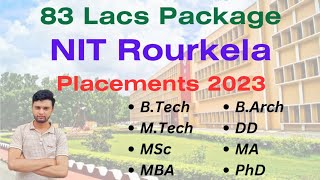 83 Lacs Package😍  NIT Rourkela Placements 2023🔥  All Courses Branchwise stats [upl. by Namialus]