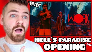 Reacting to HELLS PARADISE OPENING  King Gnu × 椎名林檎 quotWORKquot  LIVE at TOKYO DOME  ANIME REACTION [upl. by Sula]