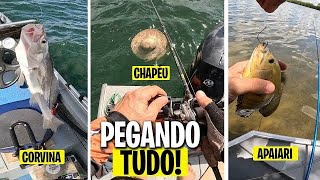 Pescaria no Náutico Planura corvina chapéu tucunaré e apairari [upl. by Ailat96]