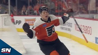 Flyers Michkov Buries FiveHole In Return From Being Healthy Scratch [upl. by Namhcan291]