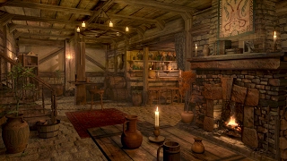 Fireplace Sounds  Medieval Tavern  Inn Ambience  1 hour [upl. by Jamille900]