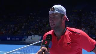 Jack Sock oncourt interview RR  Mastercard Hopman Cup [upl. by Kessiah]