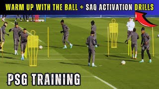 Warm Up with the ball  SAQ Activation Drills  PSG Training [upl. by Chantalle]