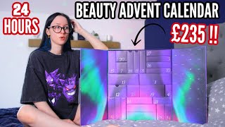 I Only Used Beauty Products From An ADVENT CALENDAR For 24 HOURS SPACE NK CALENDAR UNBOXING [upl. by Oona589]