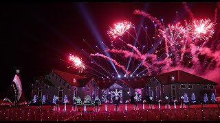 Noel He Is Born Christmas Light and Firework Show  4K [upl. by Charleen]