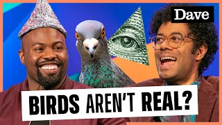 Richard Ayoade Vs Conspiracy Theories  Question Team  Dave [upl. by Lisa]