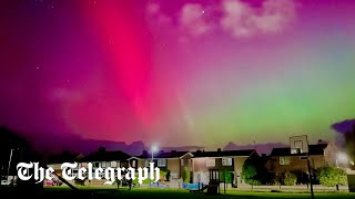 Spectacular Northern Lights display across Britain [upl. by Cynarra]