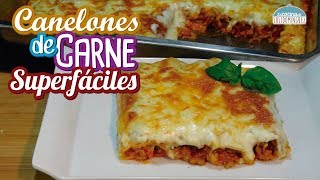 Canelones de carne con salsa bechamel Súper fáciles Loli Domínguez [upl. by Anora248]