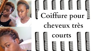 6 coiffures pour cheveux crépus très courts sans rajouts facile et simple partie 1 [upl. by Ellehcsor118]