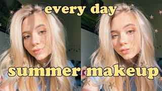 every day summer makeup tutorial  chit chat grwm [upl. by Lebiralc92]