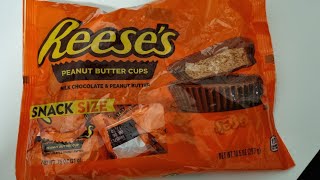 Reeses Peanut Butter Cup Snack Size Pack Unboxing 2024 [upl. by Delamare]